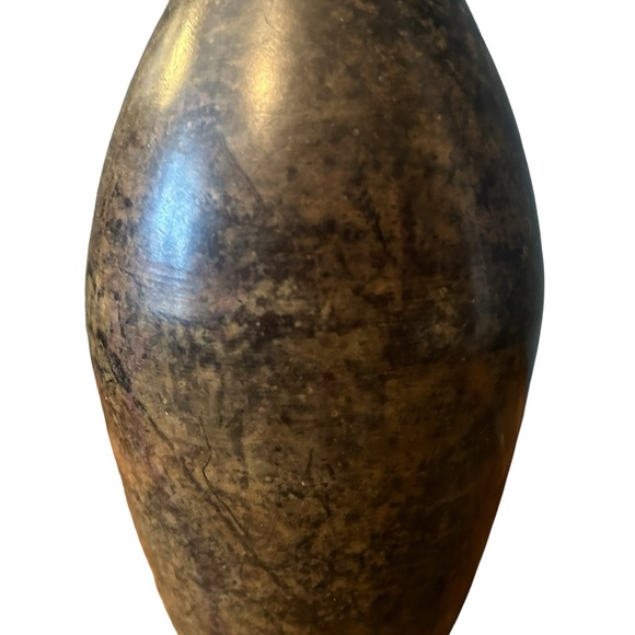 Vintage metal marble vase - Picture 2 of 4